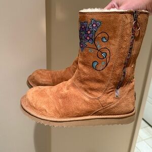 Uggs Hand Painted Tan Boots